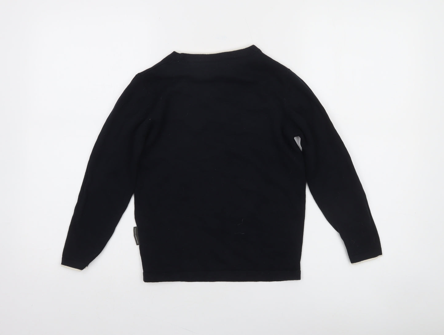 French Connection Boys Navy Blue Crew Neck Cotton Jumper 7-8 Years