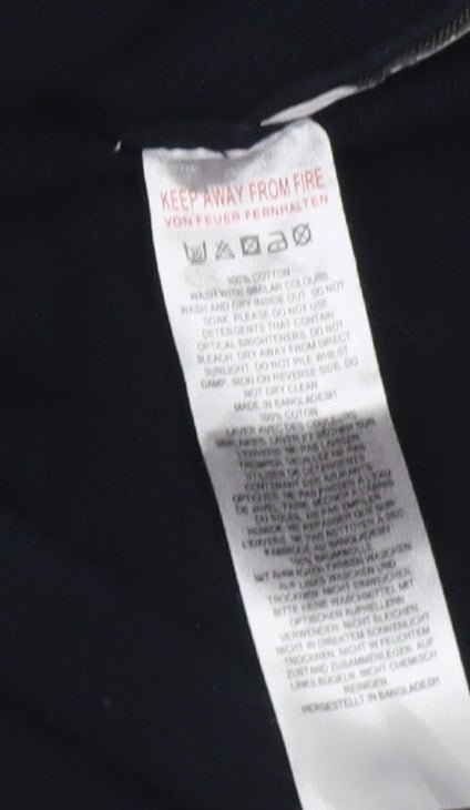 French Connection Boys Navy Blue Crew Neck Cotton Jumper 7-8 Years