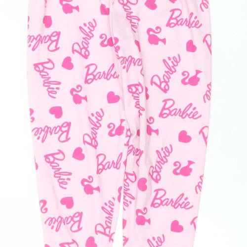 Character Girls Pink Barbie Pyjama Pants 7-8 Years Polyester Loungewear