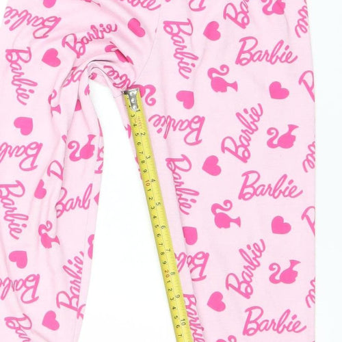 Character Girls Pink Barbie Pyjama Pants 7-8 Years Polyester Loungewear