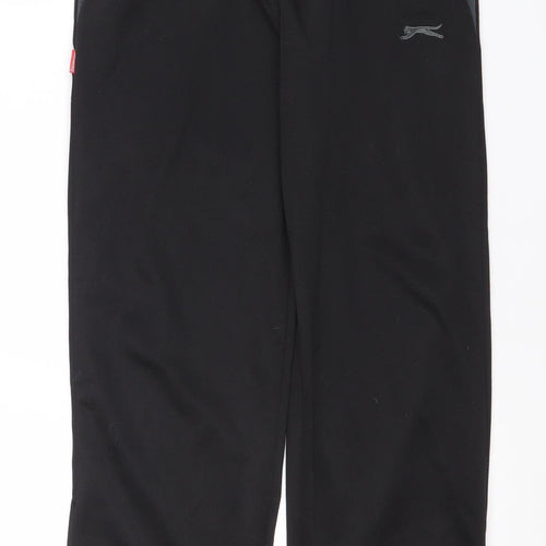 Slazenger Boys Black 7 Years Track Pants Lightweight Quick Dry Activewear
