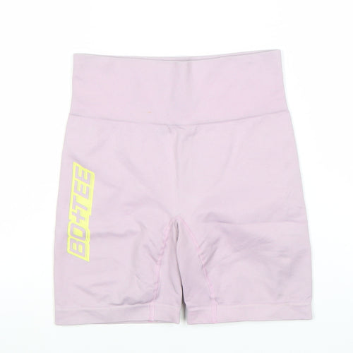 BO+TEE Women’s Pink Biker Shorts Size S High Waisted Stretch Activewear