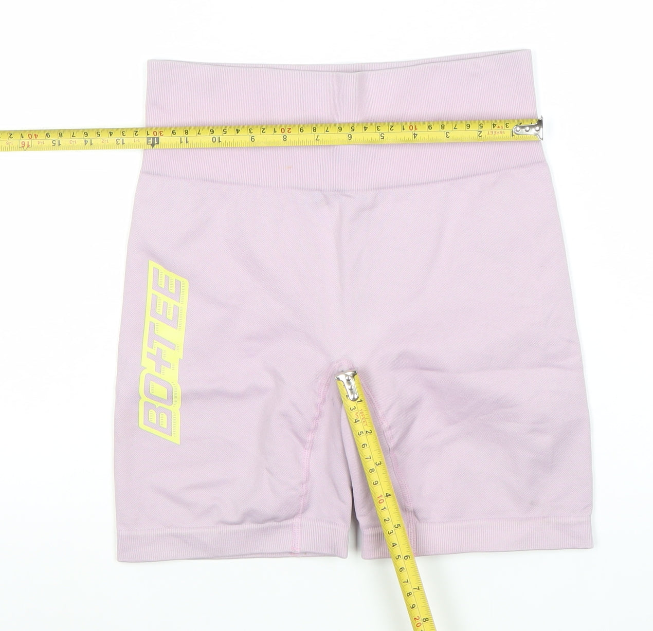 BO+TEE Women’s Pink Biker Shorts Size S High Waisted Stretch Activewear
