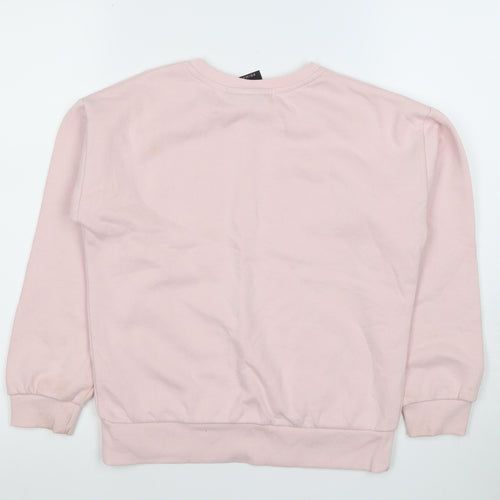 Pineapple Dance Studios Girls Pink Glitter Logo Sweatshirt 10-11 Years