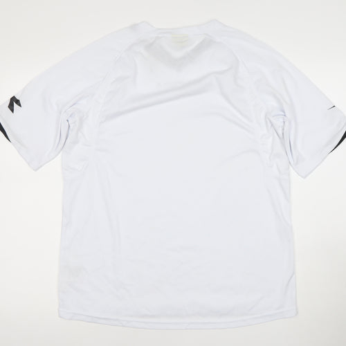 Diadora Men’s White V-Neck Sports Jersey T-Shirt Size L