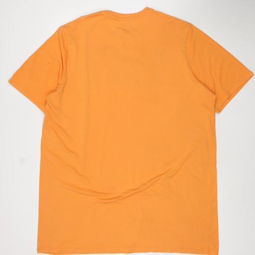 The Foundry Supply Co Mens Orange Graphic Print 2XLT T-Shirt