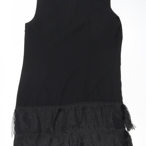 Principles by Ben de Lisi Women's Black Size 12 Fringe Sequin Shift Dress