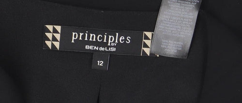 Principles by Ben de Lisi Women's Black Size 12 Fringe Sequin Shift Dress