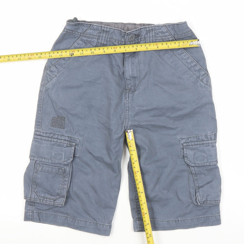 Cherokee Boys Grey Cargo Shorts 9-10 Years 100% Cotton Twill Summer Wear