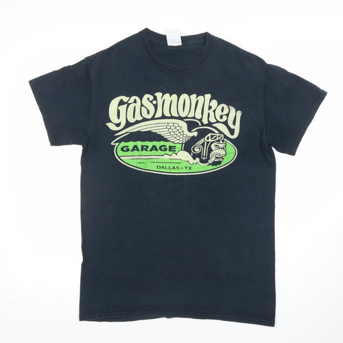 Gildan Mens Black Gas Monkey Garage Graphic Cotton T-Shirt Size S