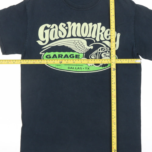 Gildan Mens Black Gas Monkey Garage Graphic Cotton T-Shirt Size S