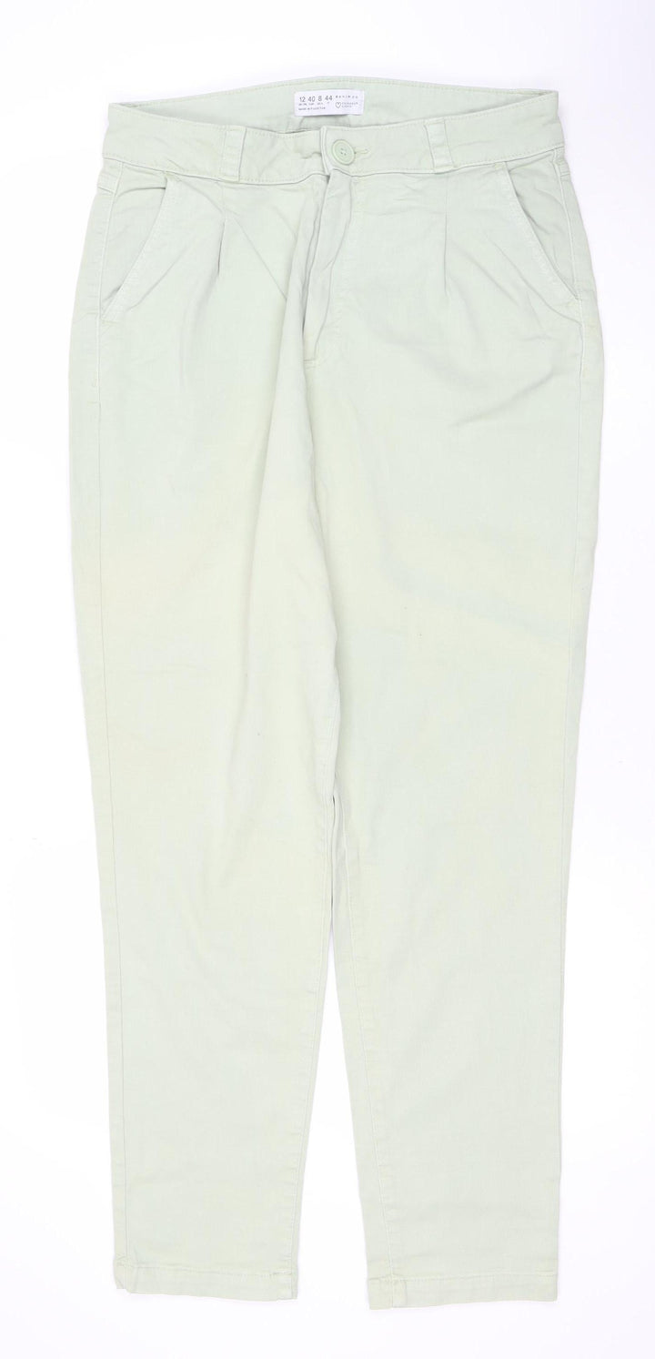 Primark Women’s Green Tapered Jeans Size 12 Regular Stretch Denim