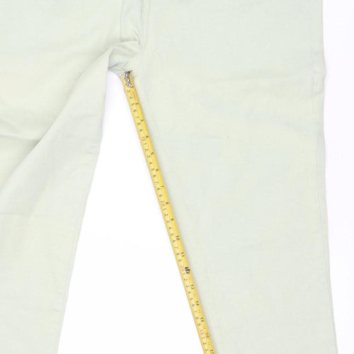 Primark Women’s Green Tapered Jeans Size 12 Regular Stretch Denim