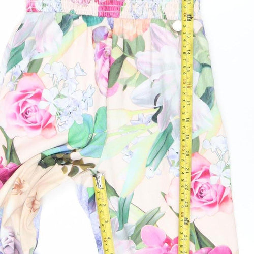 Angel & Rocket Girls Pink Floral Jumpsuit 7 Years Polyester One-Piece