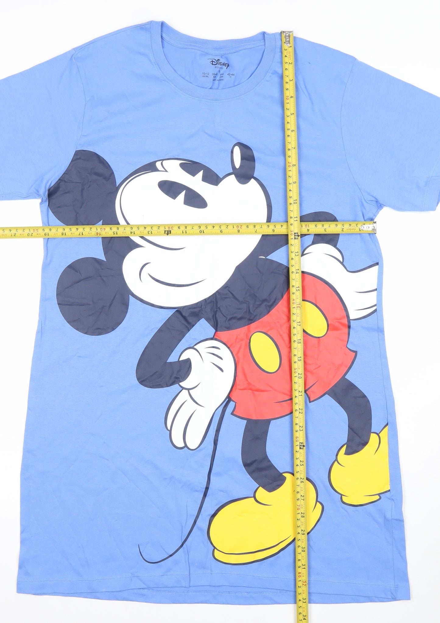 Disney Women’s Blue Mickey Mouse Nightshirt Size 10-12 Cotton T-Shirt Style