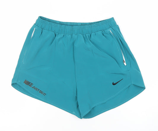 Nike Women Blue Dri-Fit Athletic Running Shorts XL