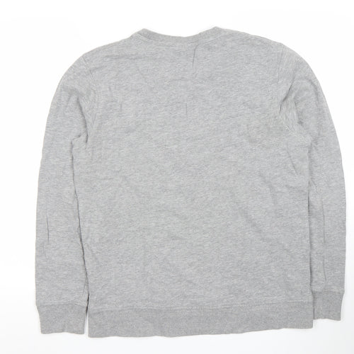 Jack & Jones Men's Grey Crew Neck Pullover Sweatshirt L