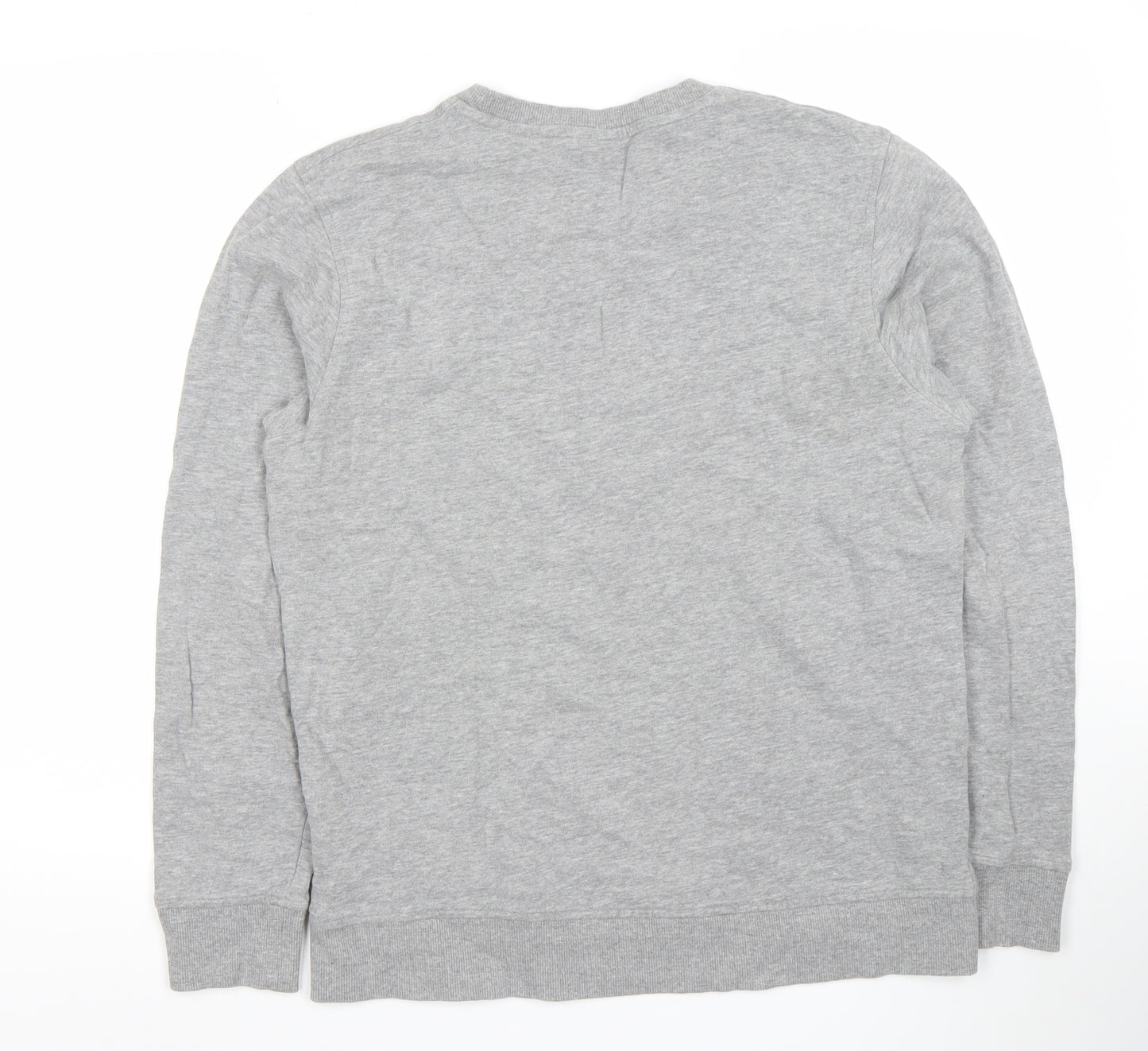 Jack & Jones Men's Grey Crew Neck Pullover Sweatshirt L