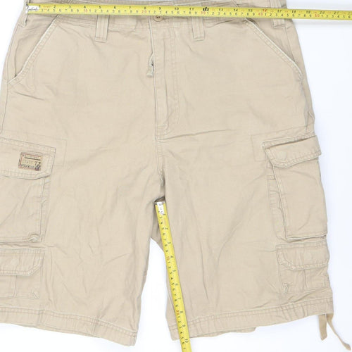 Denim Co Men's Beige Cargo Shorts Size L W36 Regular Fit