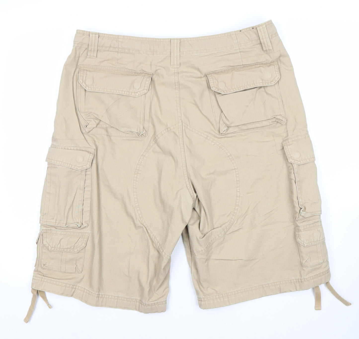 Denim Co Men's Beige Cargo Shorts Size L W36 Regular Fit