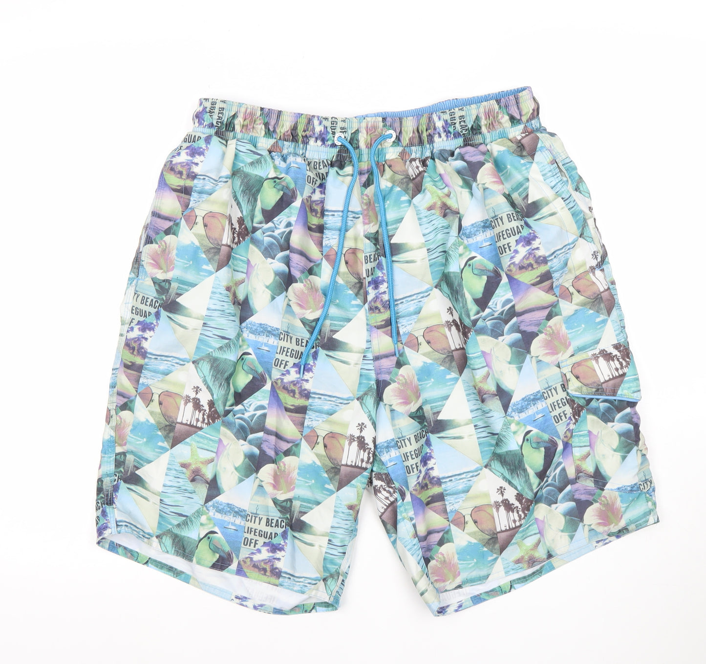Red Herring Men's Multicoloured XL Swim Shorts Quick Dry Beachwear