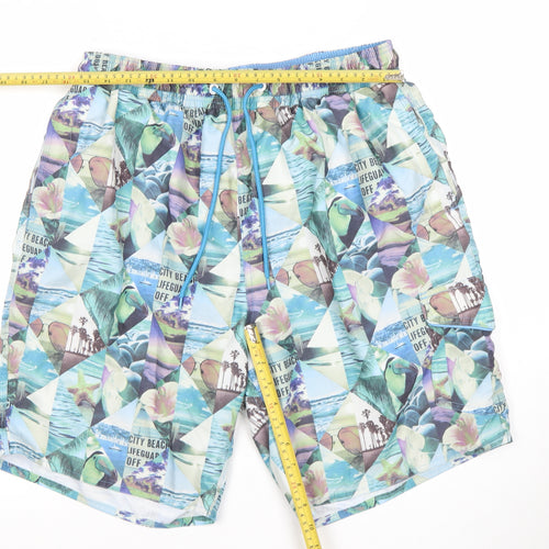 Red Herring Men's Multicoloured XL Swim Shorts Quick Dry Beachwear