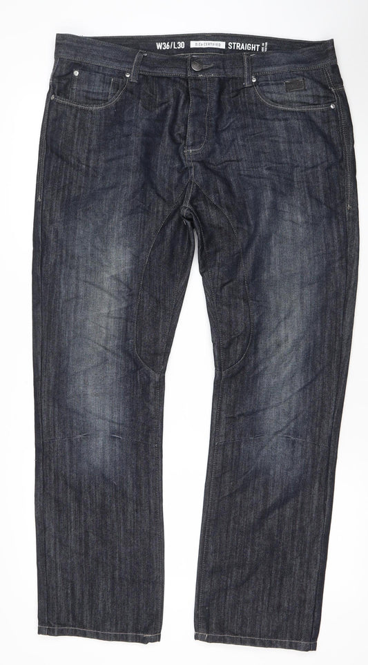 D.Co Certified Men's Blue Straight Fit Jeans W36 L30 Regular Denim
