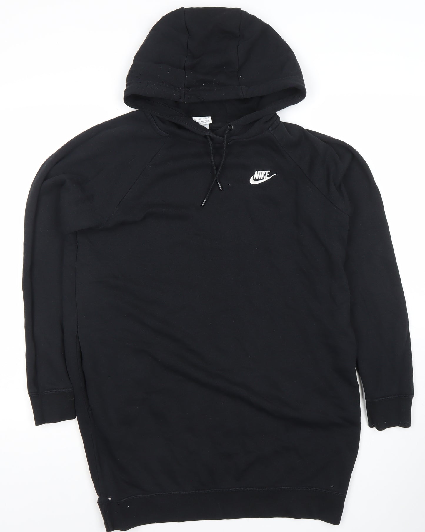 Nike Womens Black XS Pullover Hoodie Dress Cotton Blend Casual