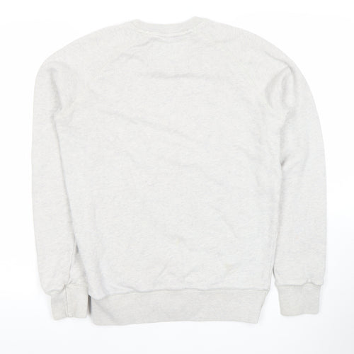 Jack Wills Mens Grey Small Pullover Sweatshirt Crew Neck Embroidered Logo