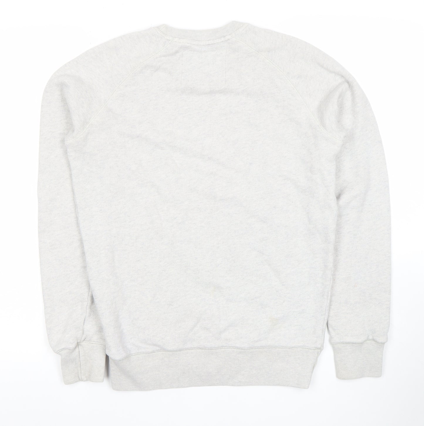 Jack Wills Mens Grey Small Pullover Sweatshirt Crew Neck Embroidered Logo