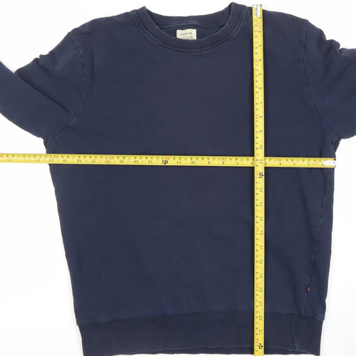 Jack & Jones Men's Blue Cotton Crew Neck Sweatshirt M