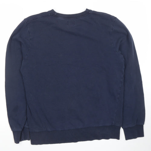 Jack & Jones Men's Blue Cotton Crew Neck Sweatshirt M