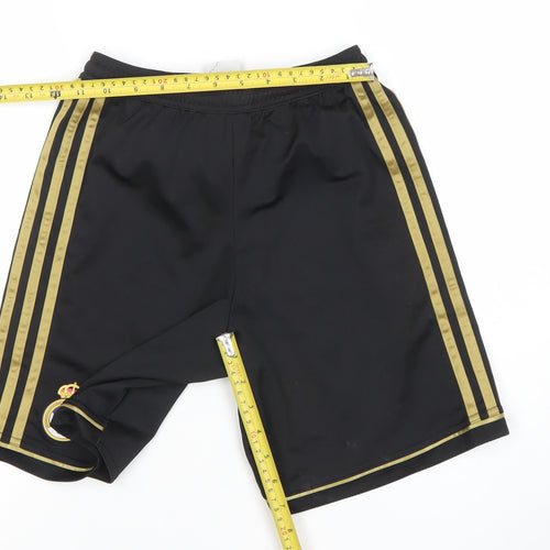 Adidas Boys Black Real Madrid Climacool Athletic Shorts 11-12 Years
