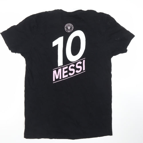 MLS Inter Miami CF Mens Black Cotton Messi #10 T-Shirt Size M