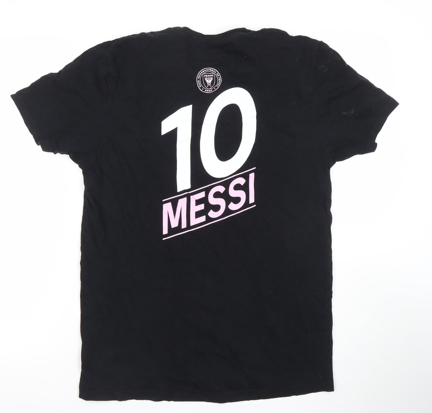 MLS Inter Miami CF Mens Black Cotton Messi #10 T-Shirt Size M