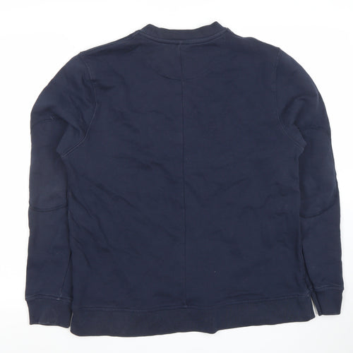 RE THREADS Men's Blue Cotton Crew Neck Pullover Sweatshirt Size S