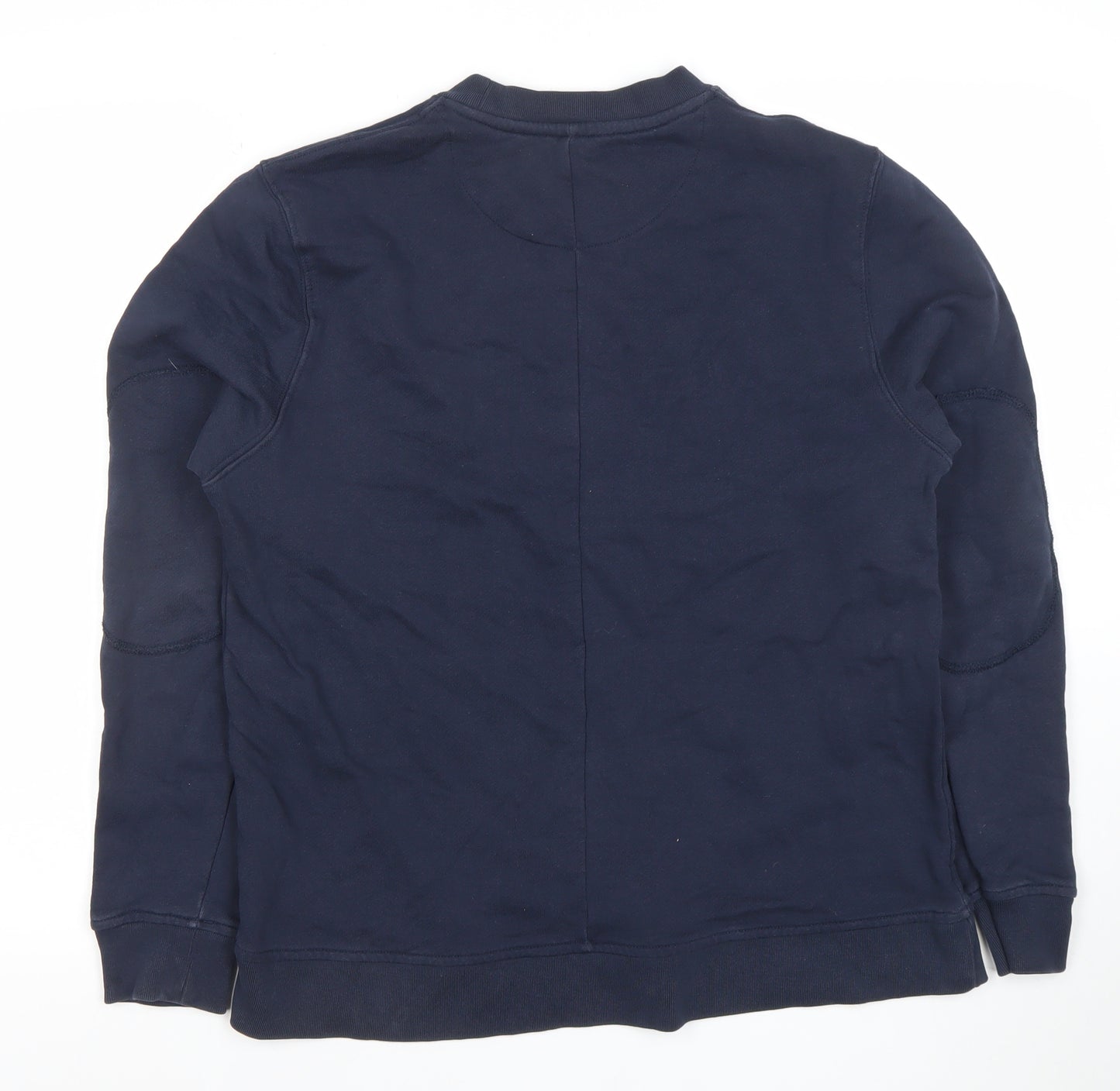 RE THREADS Men's Blue Cotton Crew Neck Pullover Sweatshirt Size S