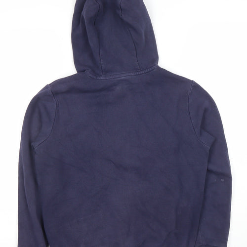 Manchester City Boys Navy Hoodie 11-12 Years Pullover Graphic Print Cotton Blend