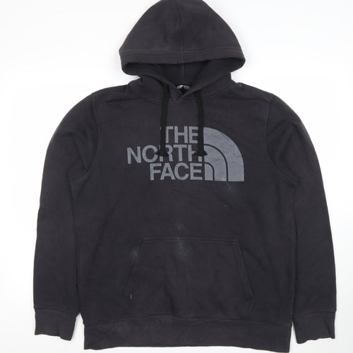 The North Face Men's Black Pullover Hoodie Size M Logo Outdoor Sweatshirt