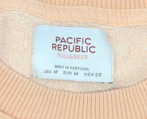 Pull & Bear Women’s Orange California Sweatshirt M Relaxed Fit