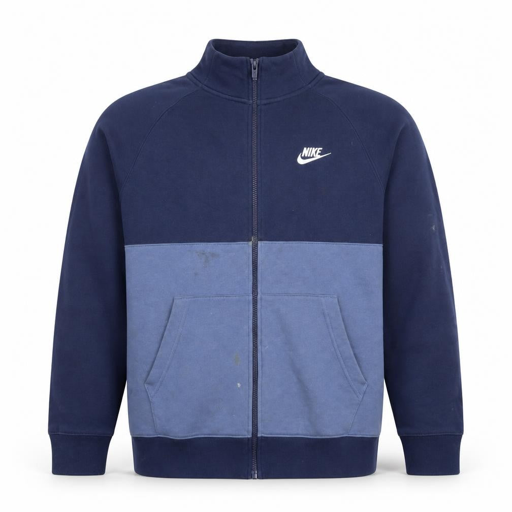 Front view of Nike Men's Blue Full Zip Sweatshirt Jacket M