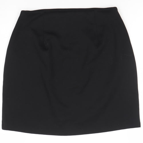 Vero Moda Womens Black Pencil Skirt Size M Zip Front Stretch Workwear
