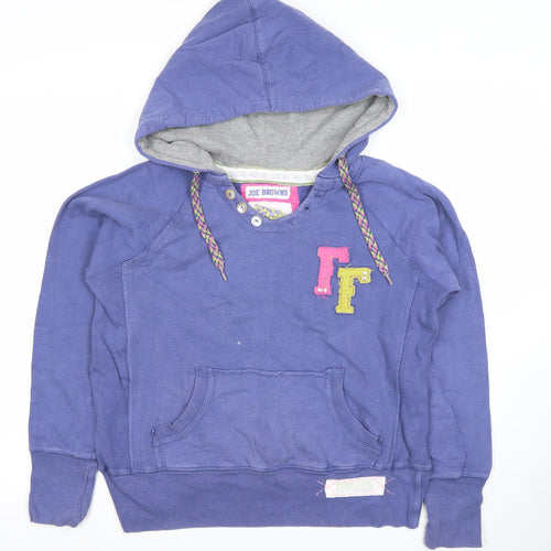 Joe Browns Womens Purple Size 10 Pullover Hoodie 100% Cotton