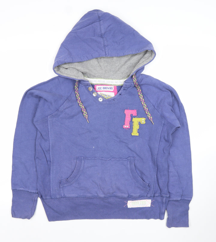 Joe Browns Womens Purple Size 10 Pullover Hoodie 100% Cotton