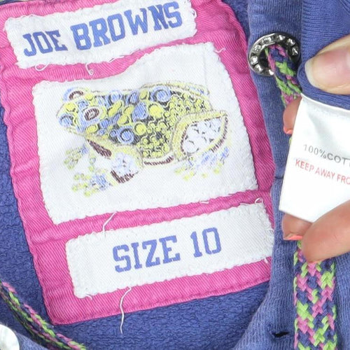 Joe Browns Womens Purple Size 10 Pullover Hoodie 100% Cotton