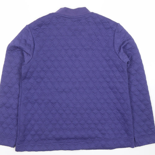Honor Millburn Women's Purple Quilted Full Zip Sweatshirt Size 12