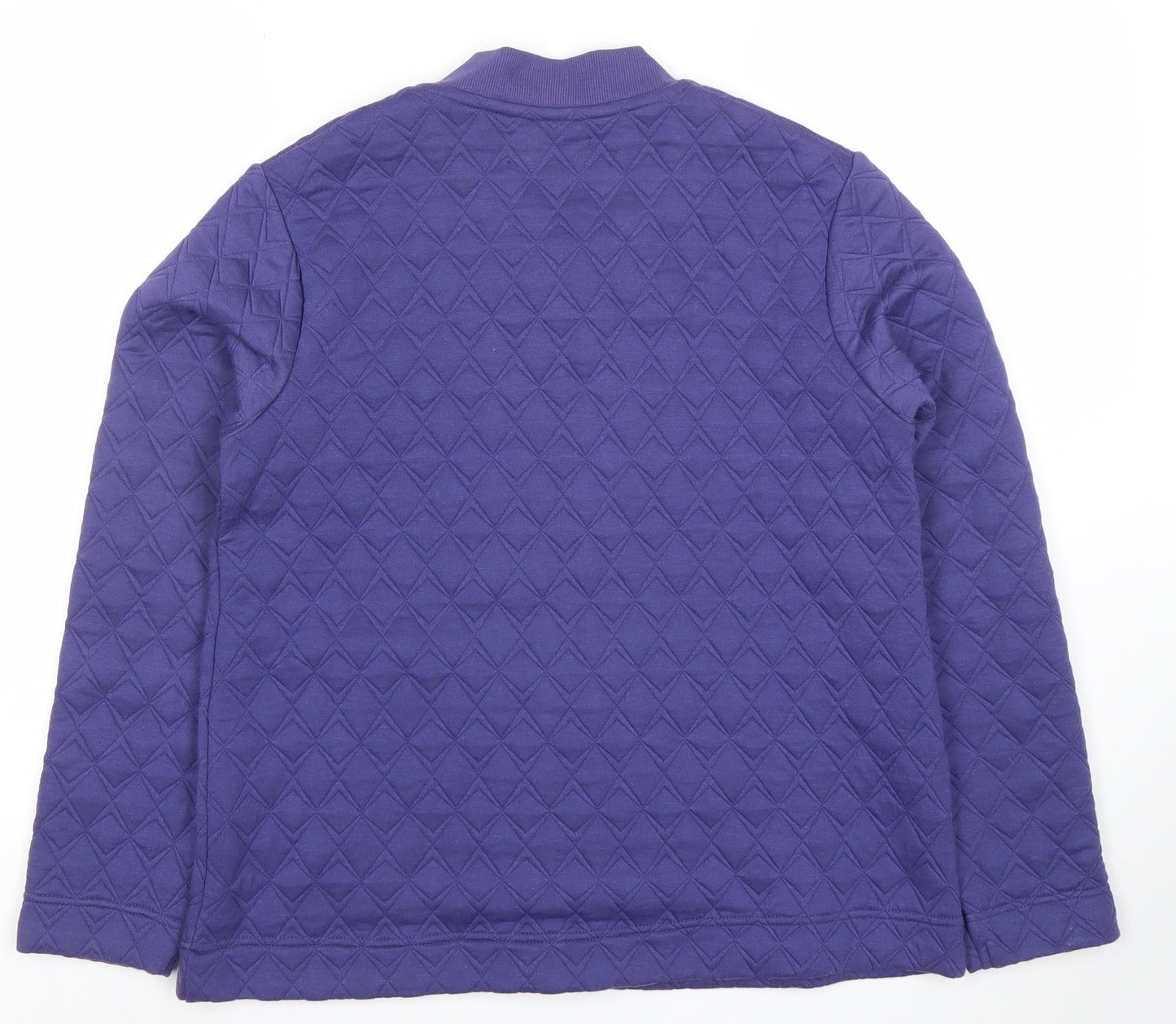 Honor Millburn Women's Purple Quilted Full Zip Sweatshirt Size 12