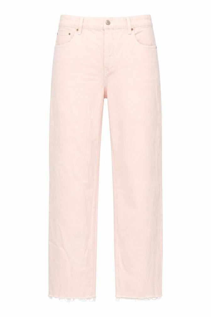 Zara Women Pink Straight Leg Cotton Jeans Size 10