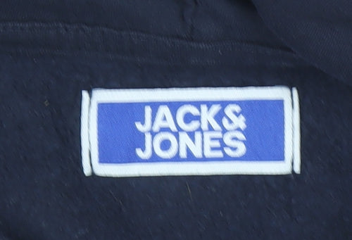 Jack & Jones Boys Navy Blue Pullover Hoodie Size 6 Years Cotton Blend