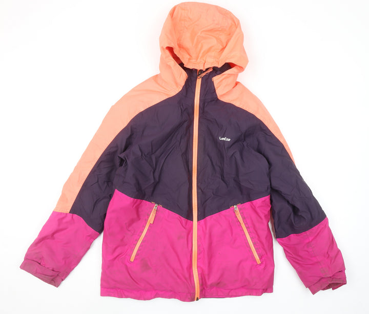 Wedze Girls Multicoloured Hooded Ski Jacket 14 Years Winter Activewear